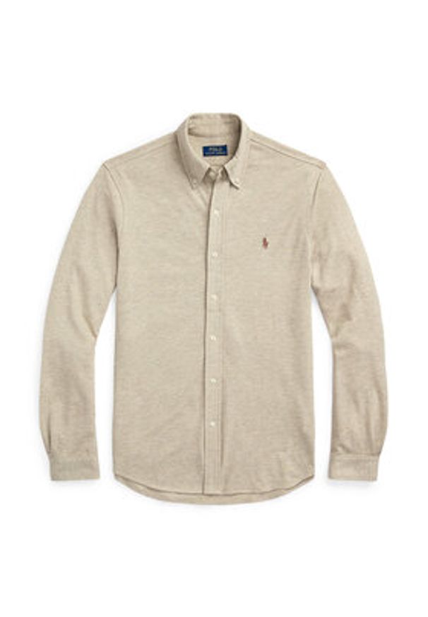 Polo Ralph Lauren Koszula 710654408119 Beżowy Regular Fit. Typ kołnierza: polo. Kolor: beżowy. Materiał: bawełna