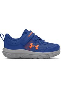 Buty do biegania chlopięce Under Armour UA BINF Assert 10 AC - niebieskie. Zapięcie: rzepy. Kolor: niebieski. Materiał: syntetyk. Szerokość cholewki: normalna