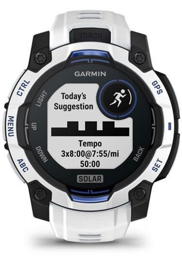 Smartwatch GARMIN Instinct 3 45mm SOLAR Whitestone. Rodzaj zegarka: smartwatch