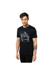 SUPER.NATURAL - Koszulka męska z merino Super.Natural Men's 7 Peaks Tee z krótkim rękawem. Kolor: czarny. Długość rękawa: krótki rękaw. Długość: krótkie