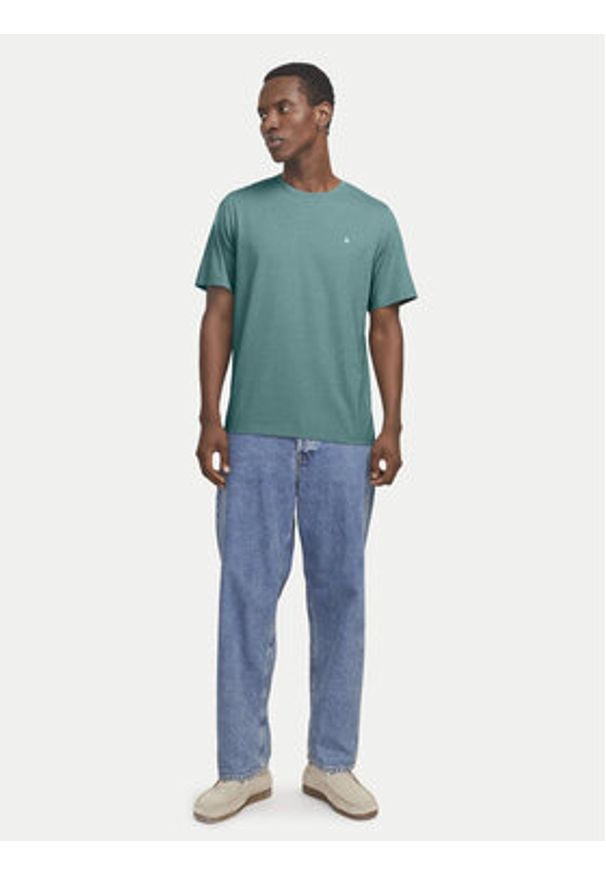 Jack & Jones T-Shirt Paulos 12245087 Turkusowy Regular Fit. Kolor: turkusowy. Materiał: bawełna