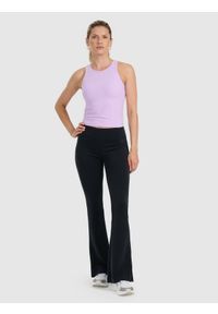 4f - 4F Top slim z prążkowanej dzianiny damski - fioletowy S. Kolor: fioletowy. Materiał: prążkowany, dzianina #2