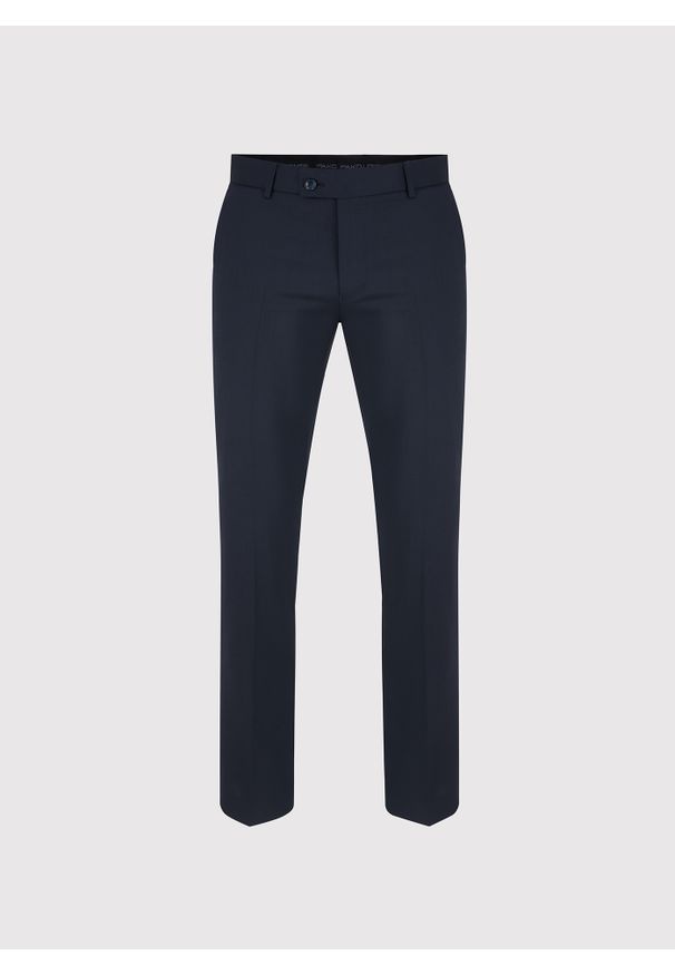 Pako Lorente - PAKO LORENTE – Spodnie garniturowe w kolorze granatowym. Okazja: na spotkanie biznesowe. Kolor: niebieski. Materiał: wełna, poliester. Styl: elegancki, biznesowy