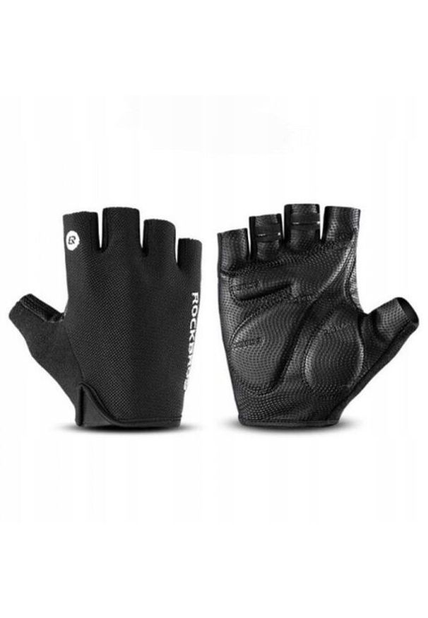 ROCKBROS - Rękawiczki rowerowe Rockbros na lato antypoślizgowe. Kolor: czarny. Materiał: nylon, syntetyk, skóra, bawełna. Sezon: lato. Sport: kolarstwo