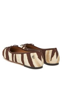 Lauren Ralph Lauren - LAUREN RALPH LAUREN Baleriny Jayna 802974360001 Brązowy. Kolor: brązowy. Materiał: materiał #6