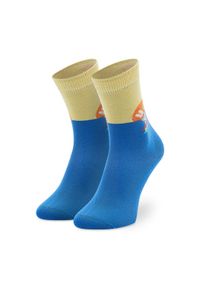 Happy-Socks - Happy Socks Skarpety Wysokie Dziecięce KSFB01-6300 Niebieski. Kolor: niebieski. Materiał: materiał