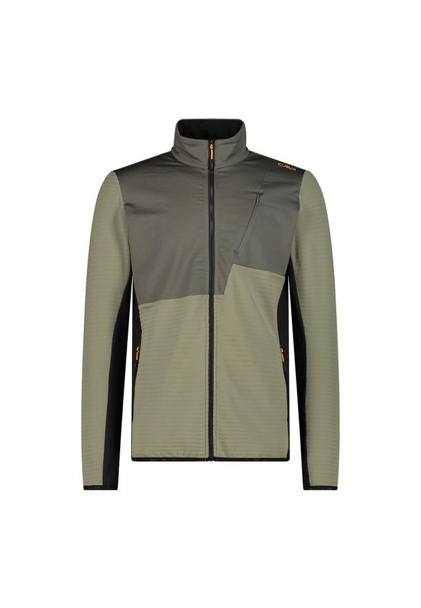 Bluza męska turystyczna CMP 34G1627. Kolor: zielony. Materiał: polar. Sport: turystyka piesza