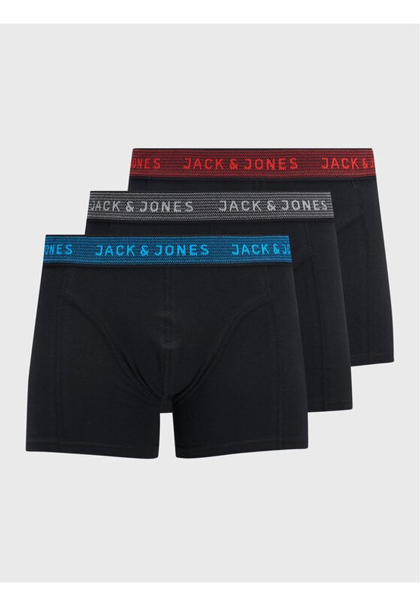 Jack & Jones - Jack&Jones Komplet 3 par bokserek Waistband 12127816 Czarny. Kolor: czarny. Materiał: bawełna
