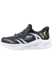 skechers - Adidasy Skechers Meteor-lgih, Dzieci. Kolor: niebieski. Materiał: materiał. Model: Skechers Sport. Sport: turystyka piesza