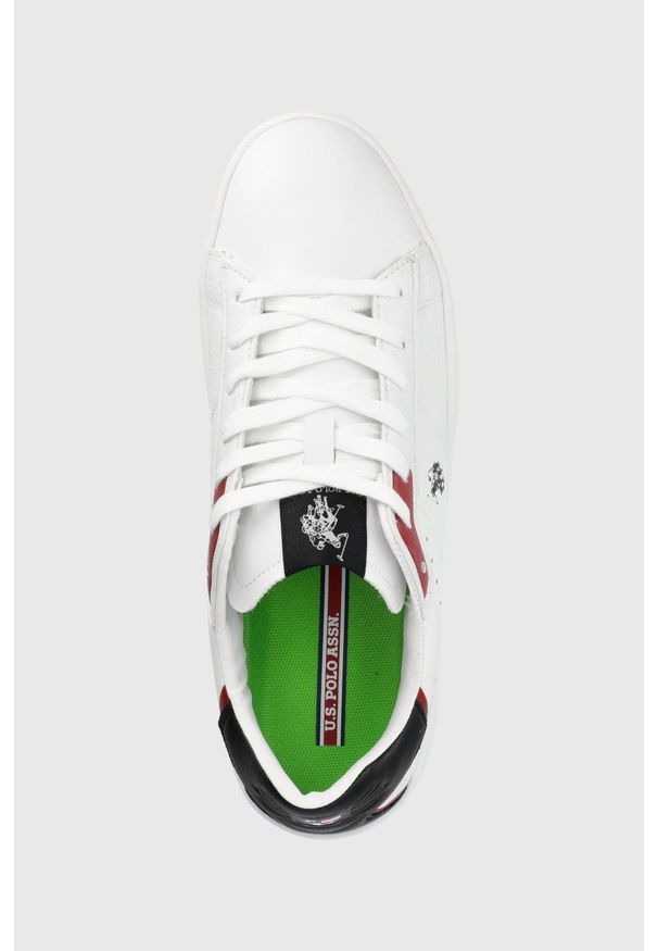 U.S. Polo Assn. sneakersy kolor biały. Nosek buta: okrągły. Zapięcie: sznurówki. Kolor: biały. Materiał: guma