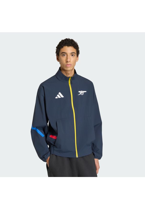 Adidas - Arsenal FC Z.N.E. Bluza reprezentacyjna. Kolor: niebieski. Materiał: dresówka, guma. Wzór: nadruk. Sport: piłka nożna