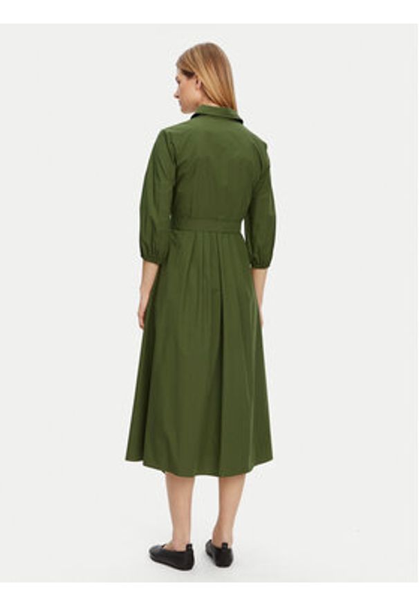 Weekend Max Mara Sukienka koszulowa Kenita 2515221202 Zielony Regular Fit. Kolor: zielony. Materiał: bawełna. Typ sukienki: koszulowe