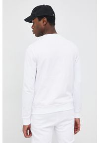 Karl Lagerfeld bluza męska kolor biały z aplikacją. Okazja: na co dzień. Kolor: biały. Materiał: dzianina, materiał. Wzór: aplikacja. Styl: casual