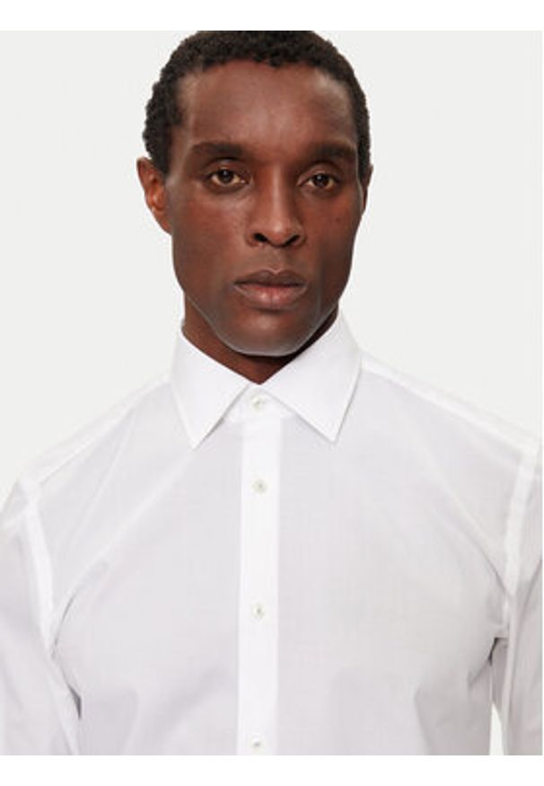 BOSS - Boss Koszula 50527198 Biały Slim Fit. Kolor: biały. Materiał: bawełna