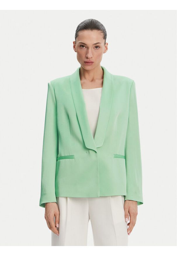 BOSS Marynarka Janka3 50537473 Zielony Regular Fit. Kolor: zielony. Materiał: syntetyk