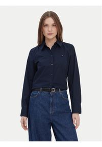TOMMY HILFIGER - Tommy Hilfiger Koszula WW0WW43577 Granatowy Regular Fit. Kolor: niebieski. Materiał: bawełna #1
