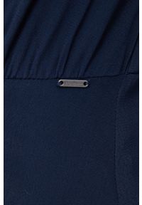 Pepe Jeans - Sukienka Catherine. Okazja: na co dzień. Kolor: niebieski. Materiał: tkanina, materiał. Długość rękawa: długi rękaw. Wzór: gładki. Typ sukienki: proste. Styl: casual #4