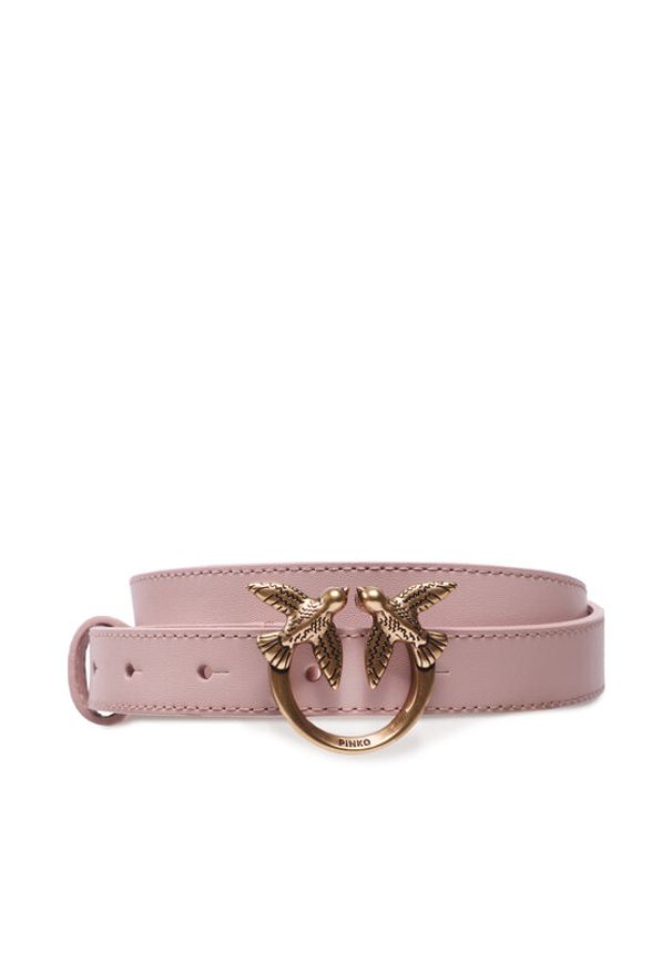 Pinko Pasek Damski Love Berry H2 Belt PE 23 PLT01 100143 A0F1 Różowy. Kolor: różowy. Materiał: skóra