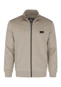 Volcano - Bluza ze stójką B-WILL. Okazja: na co dzień. Typ kołnierza: kołnierzyk stójkowy. Kolor: kremowy. Materiał: jeans, prążkowany, dzianina. Wzór: gładki. Styl: klasyczny, sportowy, casual