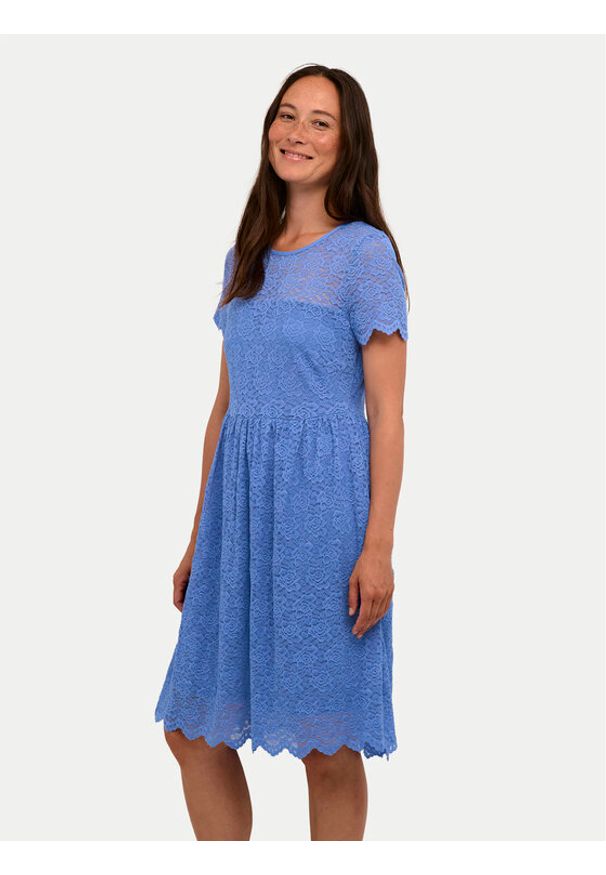 Kaffe Sukienka letnia Karen 10508535 Niebieski Regular Fit. Kolor: niebieski. Materiał: syntetyk. Sezon: lato