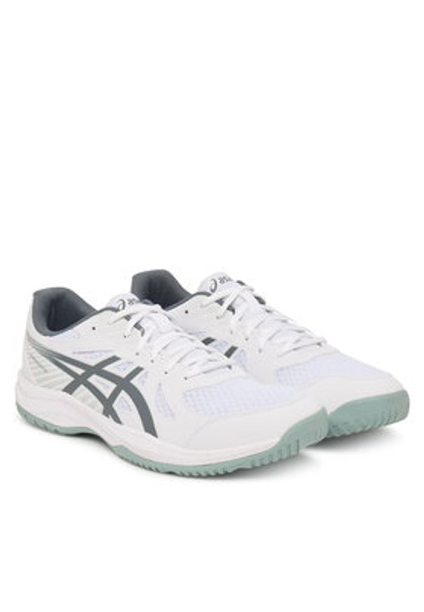 Asics Buty na siłownię Upcourt 6 1071A104 Biały. Kolor: biały. Materiał: skóra. Sport: fitness