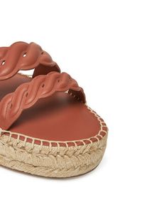 TOMMY HILFIGER - Tommy Hilfiger Espadryle FW0FW08496 Brązowy. Kolor: brązowy. Materiał: skóra #6
