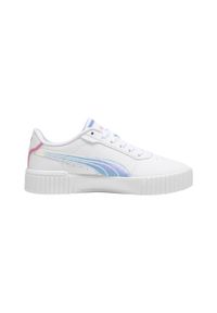 Buty Puma Carina 2.0 Deep Dive Jr 396545 01. Kolor: biały. Materiał: syntetyk, materiał. Szerokość cholewki: normalna. Sport: turystyka piesza