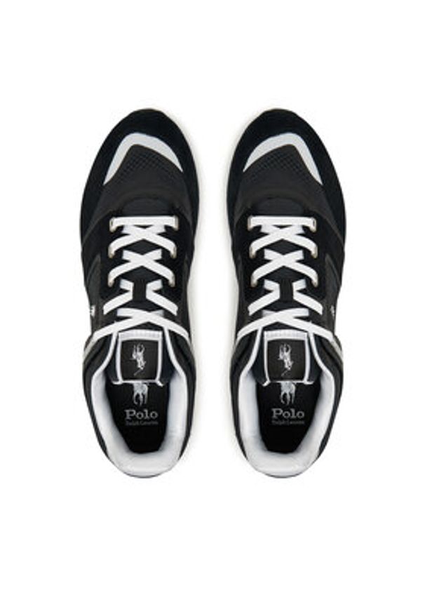 Polo Ralph Lauren Sneakersy 809973974002 Czarny. Kolor: czarny. Materiał: skóra, zamsz