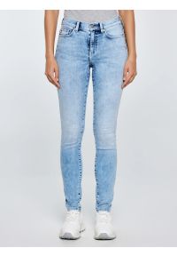 Big-Star - Jeansy damskie skinny marmurkowe jasnoniebieskie Adela 138. Kolor: niebieski. Styl: klasyczny, elegancki #3