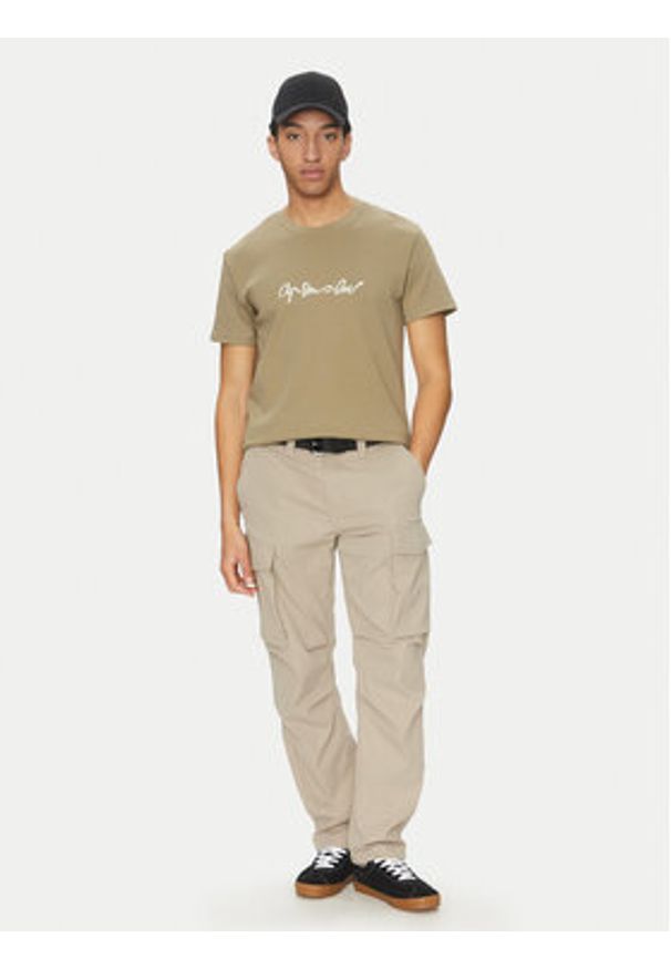 G-Star RAW - G-Star Raw T-Shirt G-Script D25150-C812 Zielony Regular Fit. Kolor: zielony. Materiał: bawełna