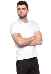 Wrangler - WRANGLER POLO CONTRAST POLO WHITE W7B59K412. Typ kołnierza: polo #6