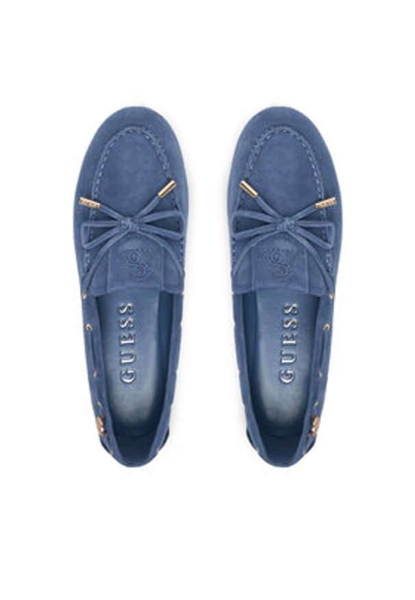 Guess Mokasyny FLPAIS SUE14 Niebieski. Kolor: niebieski. Materiał: zamsz, skóra