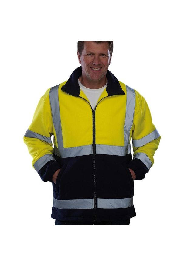YOKO - Bluza Polarowa Dla Dorosłych Unisex HiVis. Kolor: żółty, wielokolorowy, niebieski. Materiał: polar