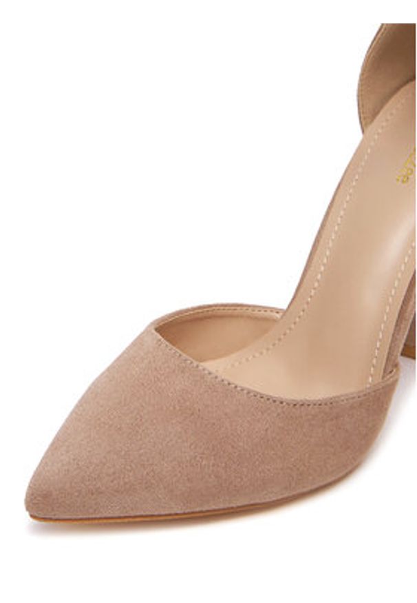 DeeZee Czółenka K539 Beżowy. Kolor: beżowy. Materiał: materiał