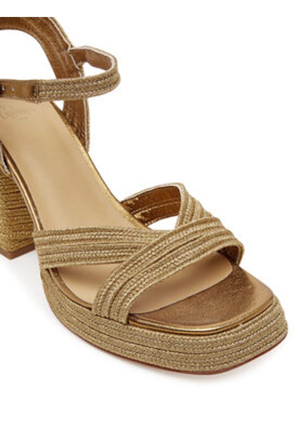 Castañer Espadryle Valle/142 023116 Złoty. Kolor: złoty. Materiał: materiał