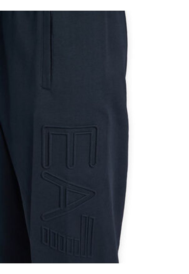 EA7 Emporio Armani Spodnie dresowe 7M000154 AF10432 UB102 Granatowy Regular Fit. Kolor: niebieski. Materiał: bawełna