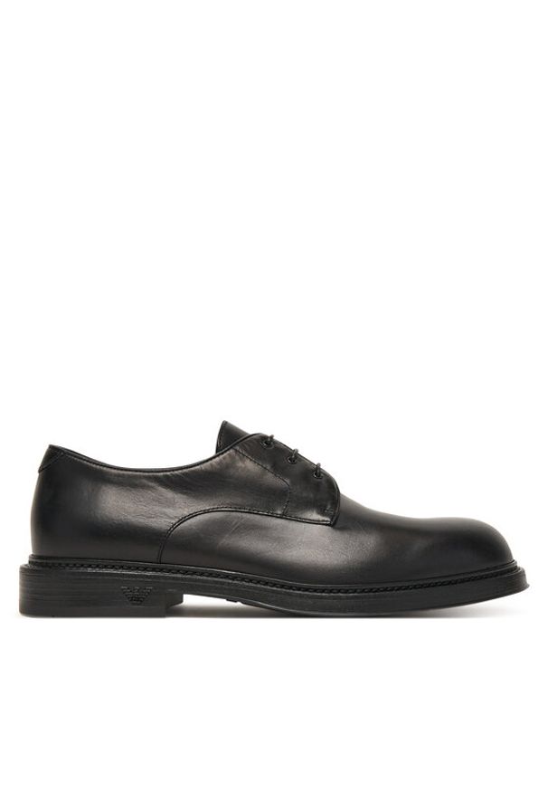 Emporio Armani Półbuty EM003721 AF17455 UC001 Czarny. Kolor: czarny. Materiał: skóra