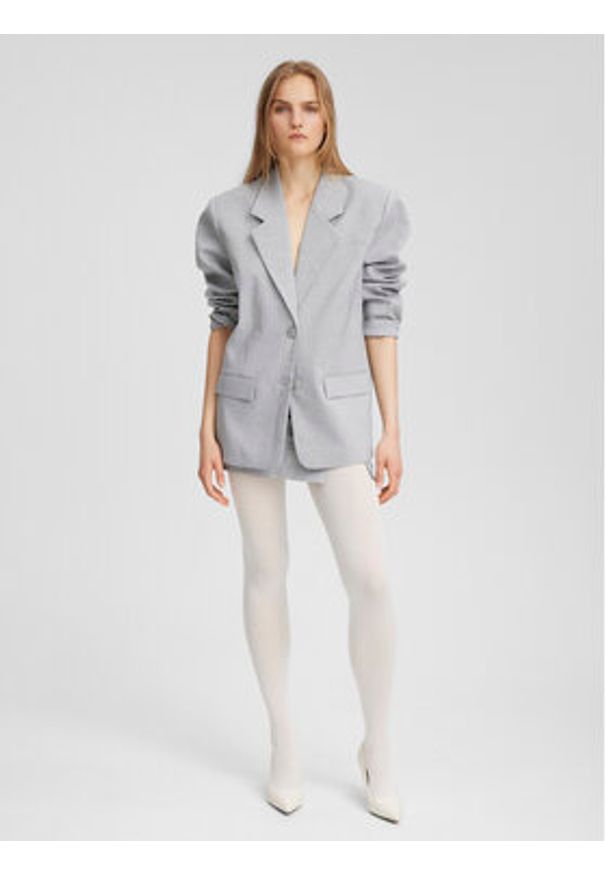 GESTUZ - Gestuz Marynarka Paula 10908678 Szary Relaxed Fit. Kolor: szary. Materiał: wiskoza