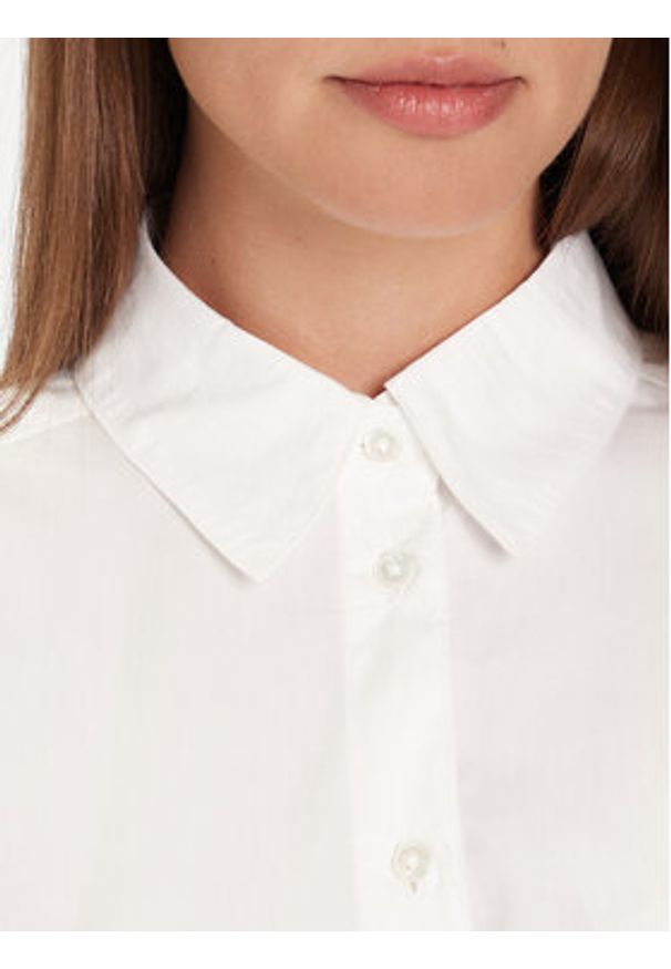 Marc O'Polo Koszula 508 1134 42221 Biały Boyfriend Fit. Typ kołnierza: polo. Kolor: biały. Materiał: bawełna