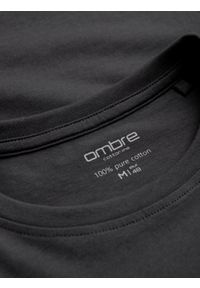 Ombre Clothing - Zestaw longsleeve męski z długim rękawem 2-pak - mix V2 Z43 - XXL. Kolor: czarny. Materiał: bawełna, materiał, skóra. Długość rękawa: długi rękaw. Długość: długie. Wzór: aplikacja, gładki, jednolity #5