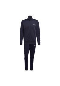 Adidas - Dres męski adidas Track Suit Primegreen Essentials. Kolor: biały, niebieski, wielokolorowy. Materiał: dresówka