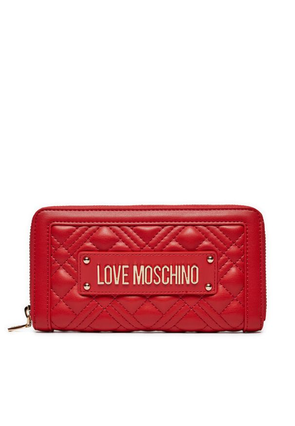 Love Moschino - LOVE MOSCHINO Duży Portfel Damski JC5600PP1LLA0500 Czerwony. Kolor: czerwony. Materiał: skóra