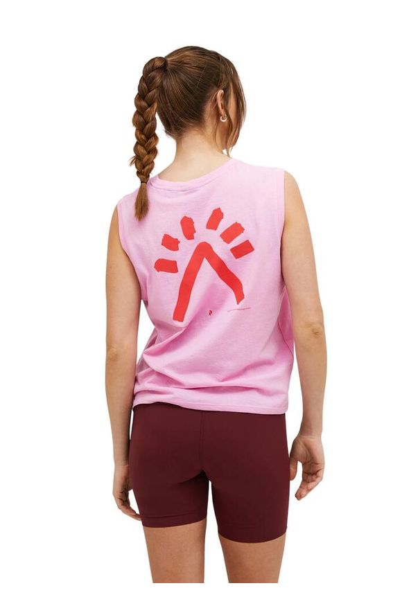 Koszulka Peak Performance damska Explore Graphic Sleeveless różowa - L. Kolor: różowy