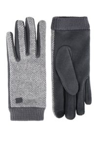 Volcano - Rękawiczki z wzorem H-FLO. Materiał: prążkowany, dzianina, materiał. Wzór: jodełka, gładki. Sezon: zima. Styl: klasyczny, elegancki #1