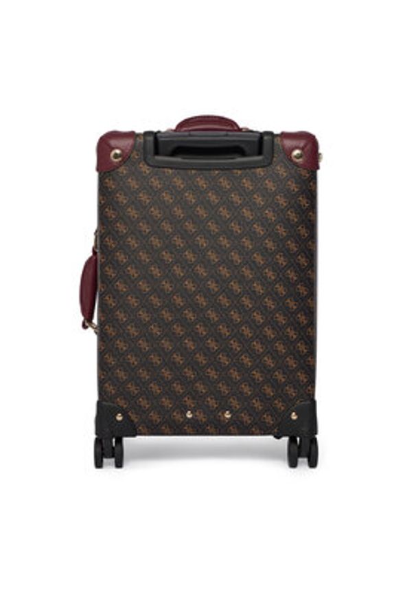 Guess Walizka kabinowa Latona Travel TWLQ92 11983 Brązowy. Kolor: brązowy. Materiał: skóra