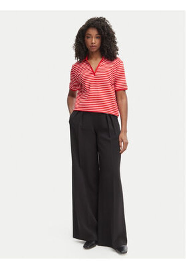 TOMMY HILFIGER - Tommy Hilfiger Polo WW0WW48720 Czerwony Relaxed Fit. Typ kołnierza: polo. Kolor: czerwony. Materiał: bawełna