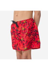 OLAIAN - Spodenki surfingowe dla dzieci Olaian 100 Happysurf. Kolor: czerwony. Materiał: materiał, poliester. Długość: krótkie