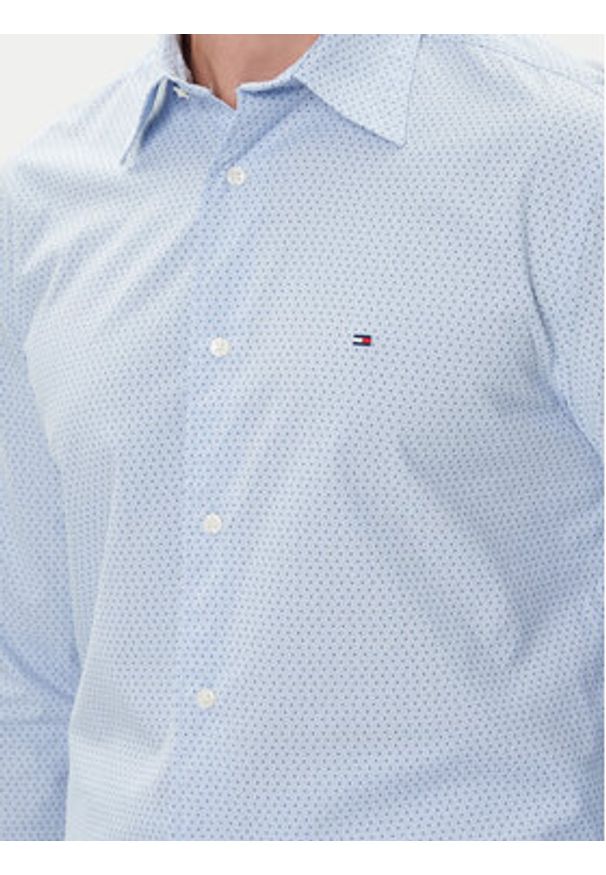 TOMMY HILFIGER - Tommy Hilfiger Koszula MW0MW39438 Błękitny Regular Fit. Kolor: niebieski. Materiał: bawełna