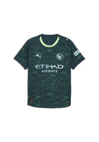 Puma - Męska autentyczna czwarta koszulka Manchester City 25/26 PUMA. Kolor: zielony. Sport: piłka nożna