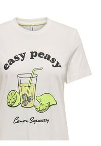 only - ONLY T-Shirt Kita 15349150 Biały Regular Fit. Kolor: biały. Materiał: bawełna #5